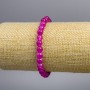 Armband „Turmalin“ (künstlich) himbeerfarbene glatte Kugeln, Durchmesser ca. 6 mm, Länge 18 cm Stretch-Armband