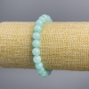Stretch-Armband aus Aquamarin-Kugeln, azurblau, glatte Kugeln, Durchmesser ca. 8 mm, Länge 18 cm