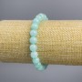Stretch-Armband aus Aquamarin-Kugeln, azurblau, glatte Kugeln, Durchmesser ca. 8 mm, Länge 18 cm