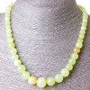 Onyx-Kette mit Kugeln von 6–14 mm, Länge 47 cm, ohne Knoten