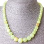 Onyx-Kette mit Kugeln von 6–14 mm, Länge 47 cm, ohne Knoten