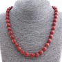 Kette aus Aventurin (synthetisch) "Goldener Sand", facettierte Kugel 10 mm, Länge 50 cm