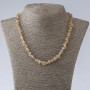 Kette aus goldenem Quarz «Haarquarz», goldene Körner, Länge 50 cm, Ø 4–7 mm