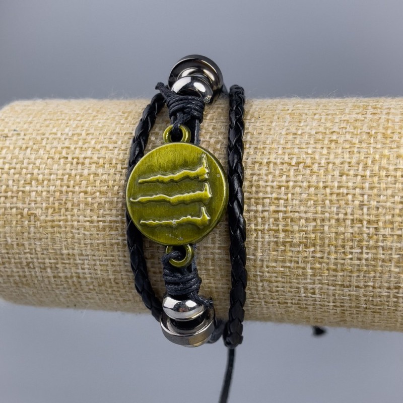 Armband aus Öko-Leder mit goldenen Krallen, verstellbar, 1 Stück