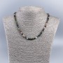 Kette aus natürlichem Turmalin, facettierte Würfelperlen, Durchmesser ca. 5 mm, Länge ca. 48 cm