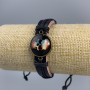 Armband aus Öko-Leder – Schädel mit Flagge, verstellbar, 1 Stück