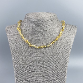 Halskette aus Citrin – facettierte Citrinperlen, Ø ca. 7×8 mm, Länge 50 cm