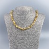 Kette aus natürlichem Citrin, facettierte Kugel, Durchmesser ca. 8,5 mm, Länge ca. 48 cm