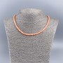 Choker-Halskette aus Naturperlmutt (toniert) in karottenfarbener Ausführung, glatte Rondellen, Durchmesser ca. 4×2 mm, Länge ca. 48 cm