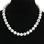 Kette aus Chalzedon-Kugeln 12 mm, Länge 46 cm