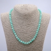 Kette aus natürlichem Jadeit, glatte Kugel, Durchmesser ca. 6 mm, Länge ca. 46 cm+