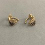 Ohrklemme Xuping Vergoldung 18K, schwarze Strasssteine Love, 10×8 mm +