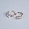 Ohrklemme Xuping Vergoldung 18K, weiße Strasssteine 12 × 4 mm +