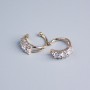 Ohrklemme Xuping Vergoldung 18K, weiße Strasssteine 12 × 4 mm +