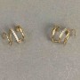 Dreifache Ohrklemme Xuping – 18K Vergoldung, weiße Strasssteine, 10x8 mm +