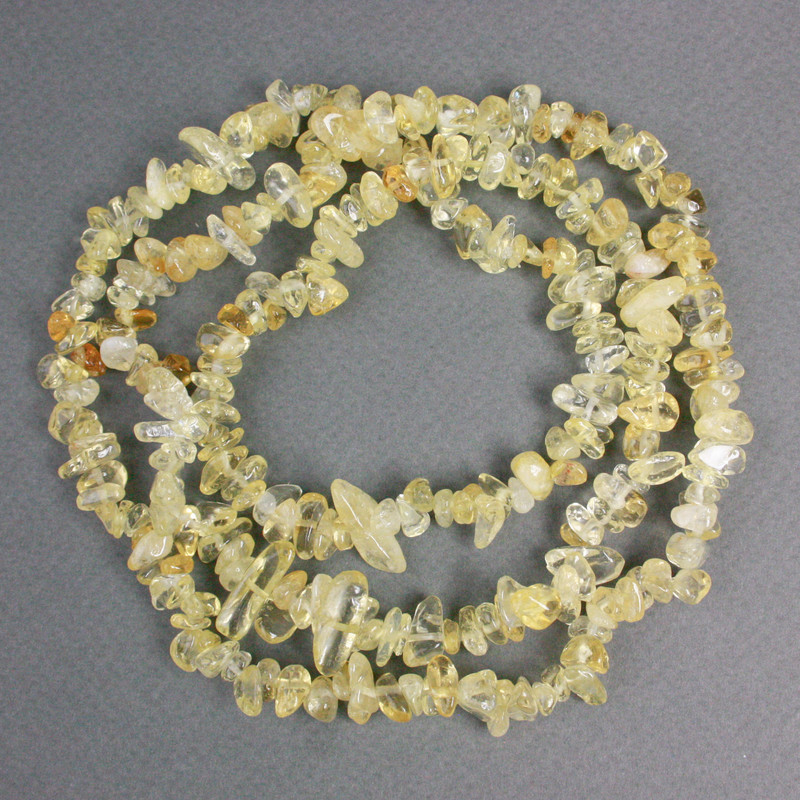 Citrin-Chips auf Faden, Größe 8×5 mm, Länge ca. 80 cm