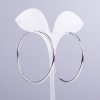 Xuping Ohrringe – Rhodiumbeschichtete Ringe, Dicke 2 mm, Durchmesser 53 mm+