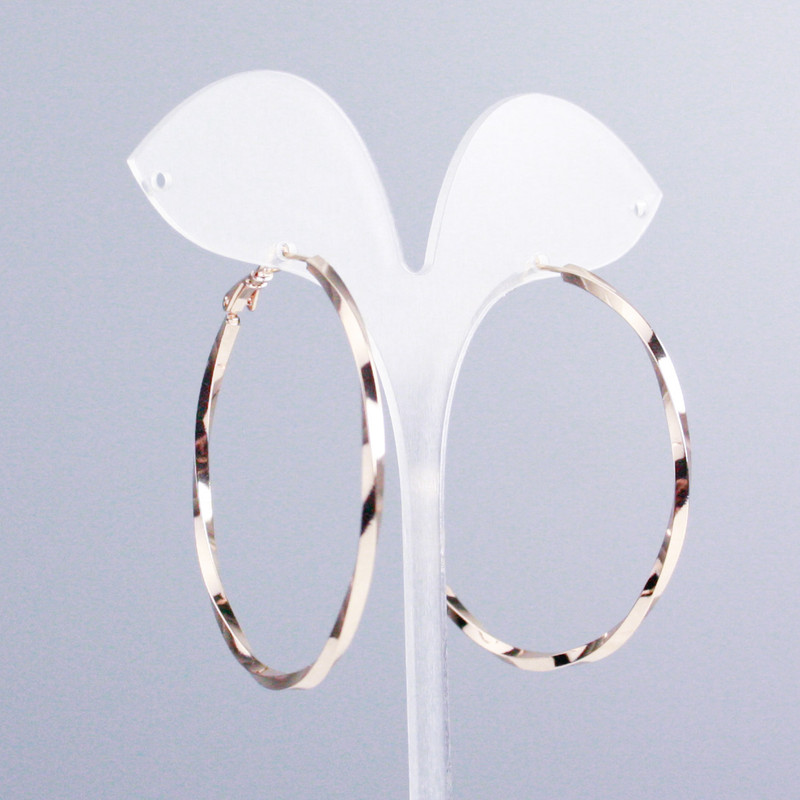 Xuping Ohrringe in Ringform – Vergoldung 18K, Dicke 3 mm ±, Durchmesser 50 mm+