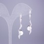 Ohrringe Xuping Rhodiumbeschichtung mit Mallorca-Perle und Strasssteinen 44 × 10 mm