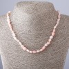 Kette aus rosa Opal, facettierte Perlen, Länge 45 cm, Durchmesser 4–8 mm