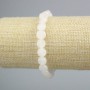 Armband aus Bergkristall, facettierte Münzperlen, Durchmesser ca. 8,5 mm, Länge ca. 18 cm (Elastikarmband)