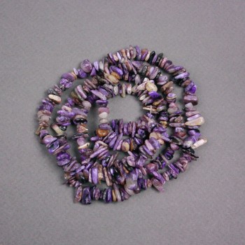 Charoit-Krümel-Perlen auf Schnur, Durchmesser 11 × 6 × 4 mm, Länge ca. 80 cm