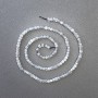Labradorit-Perlen auf der Schnur, Naturstein-Würfel, Durchmesser ca. 2,5 x 2,5 mm, Länge ca. 40 cm