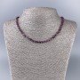 Turmalin-Halskette, Naturstein, facettierte Würfel, Durchmesser ca. 4x4 mm, Länge ca. 50 cm