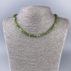 Kette aus kanadischem Jadeit, natürlicher Stein, facettierte Würfel, Würfelgröße ca. 5 x 5 mm, Länge ca. 50 cm