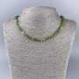Kette aus kanadischem Jadeit, natürlicher Stein, facettierte Würfel, Würfelgröße ca. 5 x 5 mm, Länge ca. 50 cm