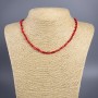 Kette aus rotem Perlmutt – Röhrenform, 8×4 mm, Länge 45–50 cm+