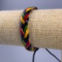 Armband aus buntem Öko-Leder, Länge 18–25 cm, Dicke 10 mm, mit Zugverschluss