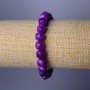 Sugilit-Armband aus natürlichem Stein, facettierte Würfel, Durchmesser ca. 9 mm, Länge ca. 18 cm (Stretch)