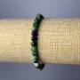 Armband Zoisit Naturstein facettierte Würfel, Durchmesser ca. 5,5 mm, Länge ca. 18 cm (Stretch-Armband)