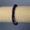 Iolith-Armband, natürlicher Stein, facettierte Würfel, Durchmesser ca. 6 mm, Länge 18 cm (Elastikband)