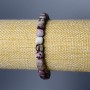 Armband aus Turmalin, natürlicher Stein – facettierte Würfelperlen, Durchmesser ca. 7 mm, Länge 18 cm (Stretch)