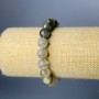 Armband aus Rutilquarz-Haarquarz, Naturstein, glatte Kugeln, Durchmesser ca. 10 mm, Länge ca. 18 cm (Stretch)