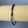 Armband aus natürlichem Saphir, facettiertes Würfel, Durchmesser 4,5 mm, Länge 18 cm (Elastik)