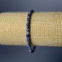Iolith-Armband aus natürlichem Stein, facetierte Würfel, Durchmesser ca. 4 mm, Länge 18 cm (Elastikband)