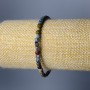 Sodalit-Armband aus natürlichem Stein, facettierte Würfel, Durchmesser ca. 4 mm, Länge 18 cm (Stretcharmband)