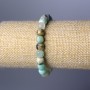 Armband aus Chrysokoll und Lazurit, naturbelassene Steine, facettierte Würfel, Durchmesser ca. 7 mm, Länge 18 cm (Stretcharmband)