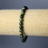 Diopsid-Naturstein-Armband mit glatten Kugeln, Durchmesser ca. 6,5 mm, Länge 18 cm (Stretch)