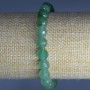 Armband aus natürlichem Nephrit, facettierte Kugeln, Durchmesser ca. 8 mm, Länge ca. 18 cm (Elastikband)