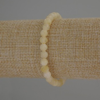 Armband aus Citrin, natürlicher Stein, facettierte Kugeln Ø ca. 6 mm, Länge 18 cm (Stretch)