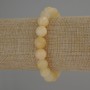 Armband Citrin, natürlicher Stein, facettierte Kugel, Durchmesser ca. 10 mm, Länge 18 cm (Stretch)