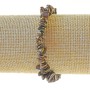 Armband aus Bronzit, Naturstein-Krümel, Durchmesser 7×3 mm ±, Länge ca. 18 cm ±, Stretch