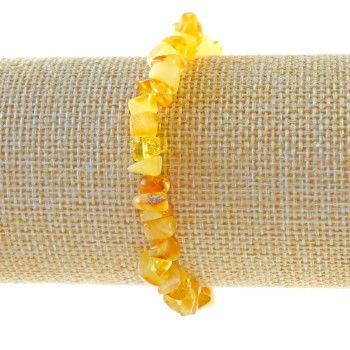 Armband aus Bernstein «Krümel», Durchmesser ca. 7×4 mm, Länge ca. 18 cm ± (Elastik)