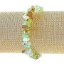 Armband Chrysopras Naturstein-Krümel, Größe ca. 7 × 3 mm, Länge ca. 18 cm (Stretch)