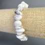 Armband aus natürlichem Kaolonstein, facettierte Perlen, Durchmesser ca. 12 x 7 mm, Länge ca. 18 cm, elastisch