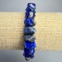 Armband aus natürlichem Lapislazuli, facettierte Rondellen, Durchmesser ca. 10x7 mm, Länge ca. 18 cm (Elastik)